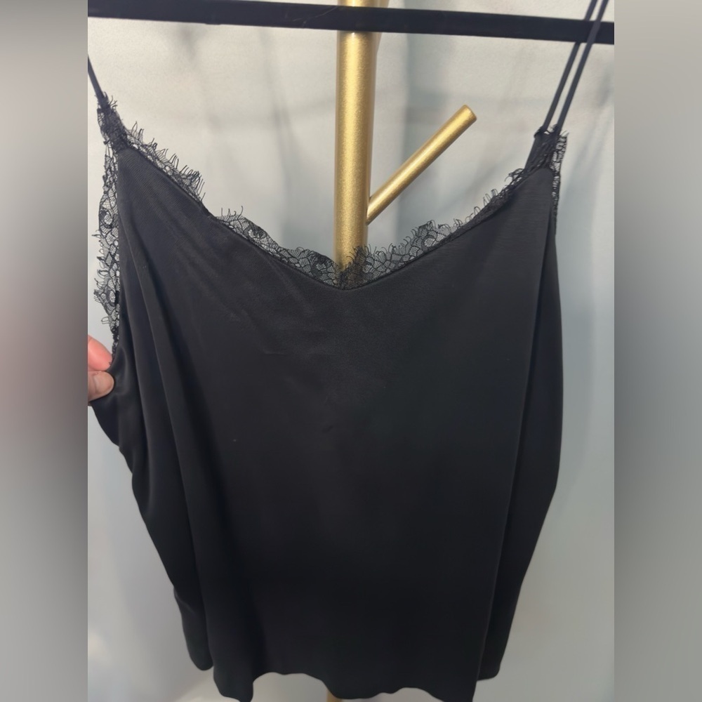 A New Day Black Lace Trim Cami size Large